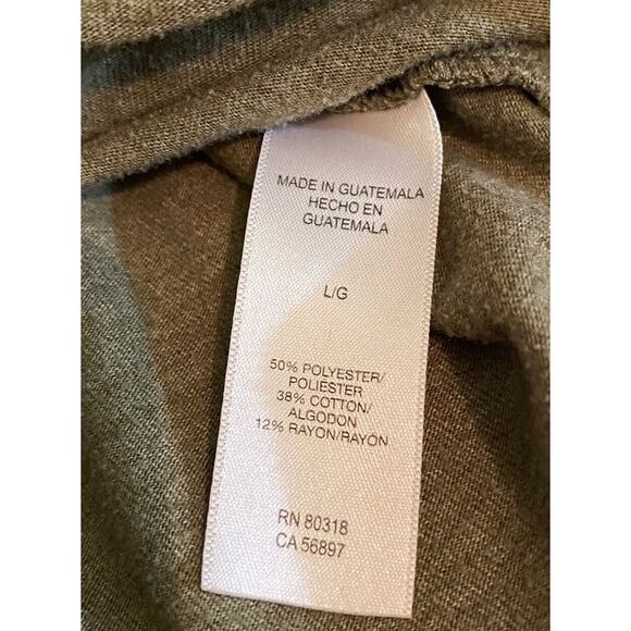 Lucky Brand Graphic T Shirt Men's Large Short Sleeve Used Army Green - Picture 8 of 8